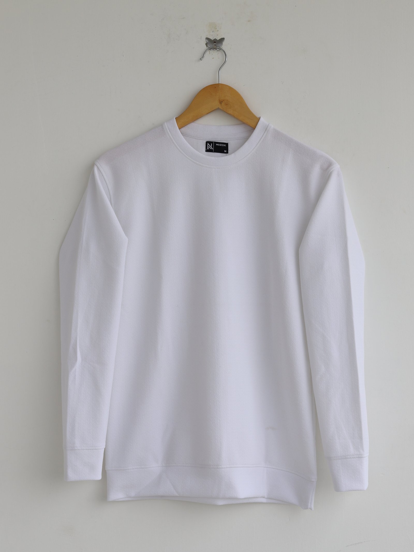 Plain Full Hand T-Shirt Lycra (White)